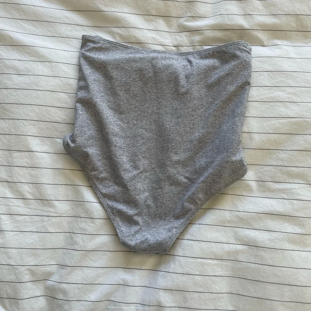 Kortni Jeane Tie Up Front Bottoms Light Heather Grey XS - Picture 2 of 7